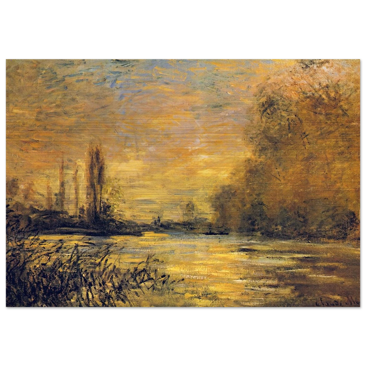 The Small Arm of the Seine at Argenteuil - claude monet Brushed Aluminum Print - 70x100 cm / 28x40 inches | claude monet Aluminum Print | claude monet Prints