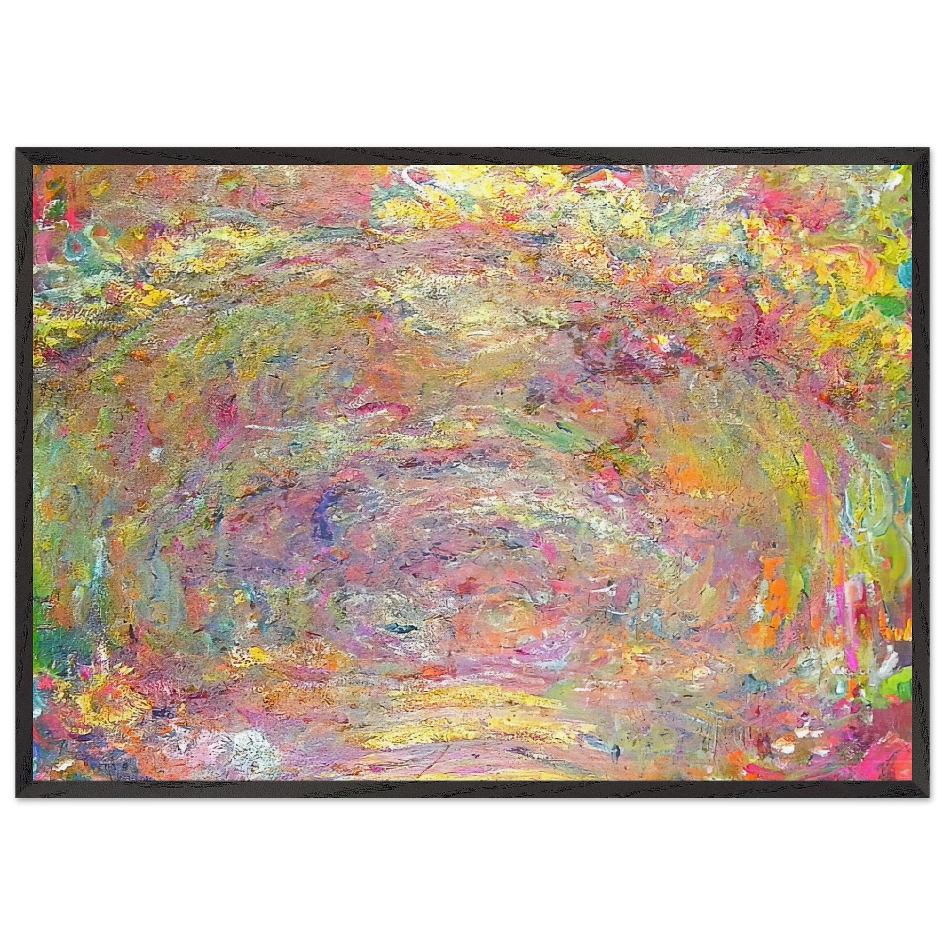 Path under the Rose Trellises - claude monet Framed Art Print – Black Wooden Frame - Default Title - -Framed Art Print