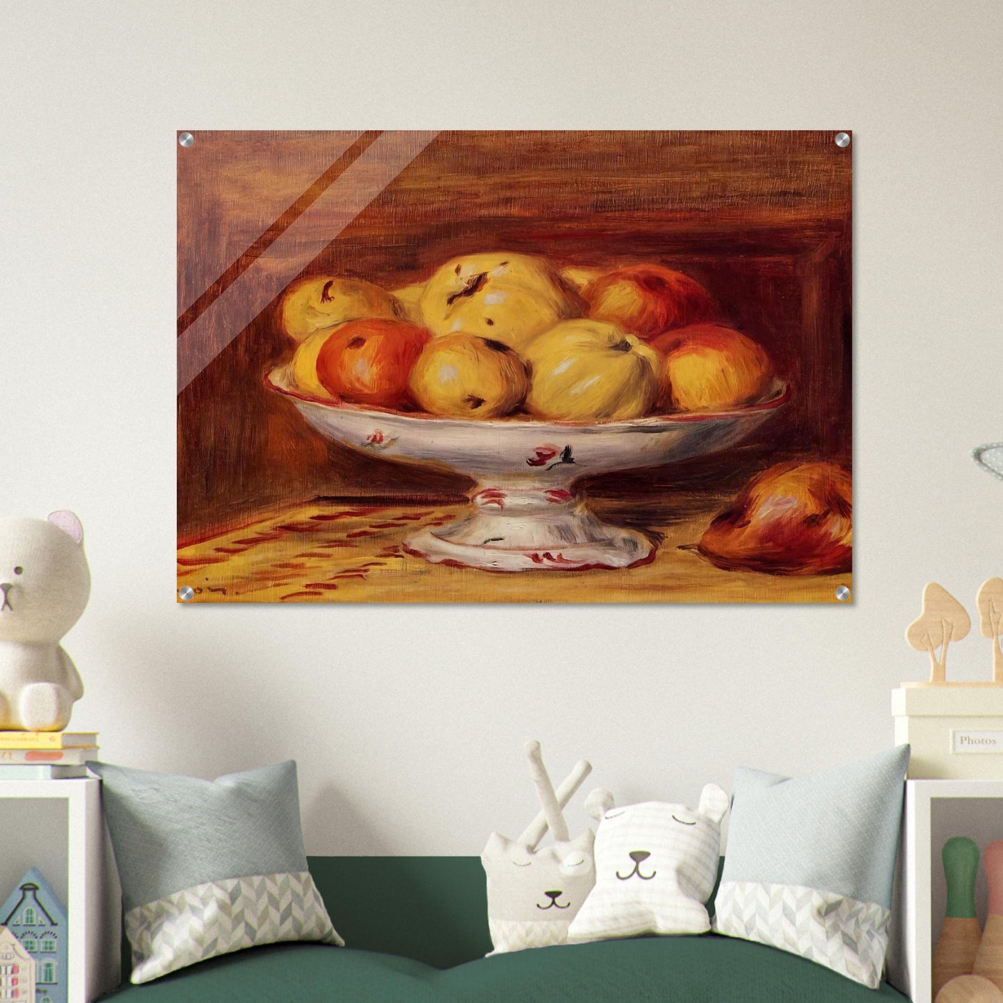 Still Life with Apples and Pears - Pierre-Auguste Renoir Acrylic Print - 70x100 cm / 28x40″ inches