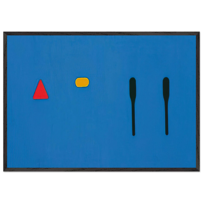 Untitled - 1968 N11 - Ron Gorchov 70x100 cm / 28x40 inches Framed Art Print – Black Wooden Frame