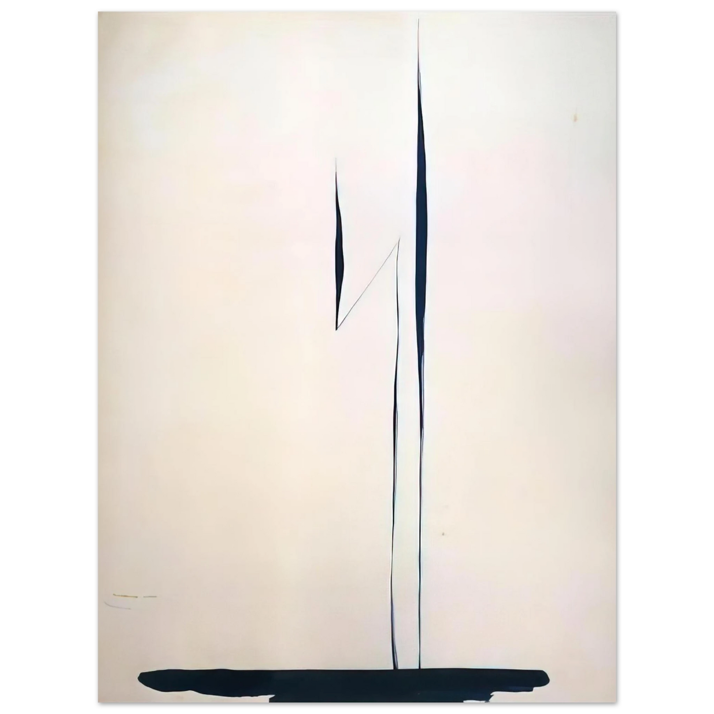 Georgia O'Keeffe - Black Lines 1 Fine Art Poster - 13x18 cm / 5x7 inches