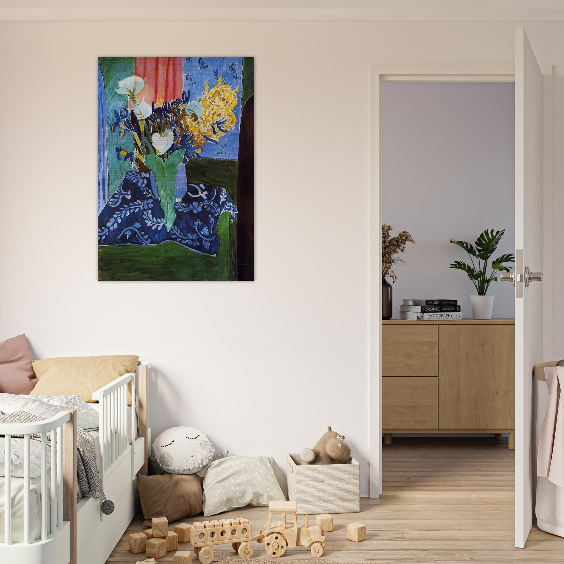 CALLA LILIES IRISES AND MIMOSAS 1913 - Henri Matisse Brushed Aluminum Print - 70x100 cm / 28x40 inches | Henri Matisse Aluminum Print | Henri Matisse Prints