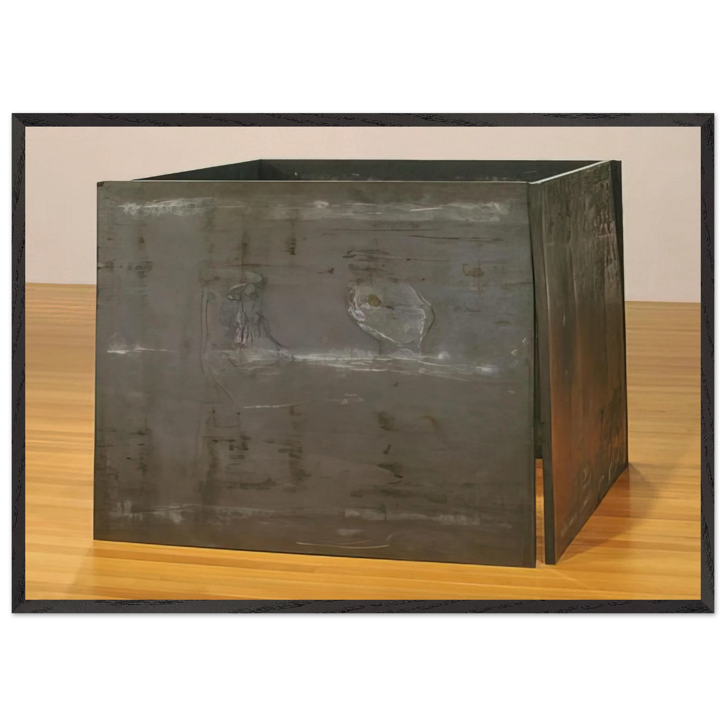 ONE TON PROP HOUSE OF CARDS 1969 - Richard Serra Framed Art Print – Black Wooden Frame - Default Title - -Framed Art Print