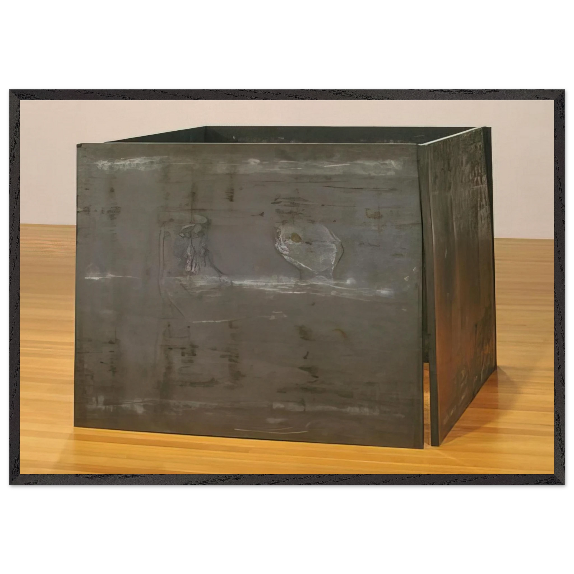 ONE TON PROP HOUSE OF CARDS 1969 - Richard Serra Framed Art Print – Black Wooden Frame - Default Title - -Framed Art Print