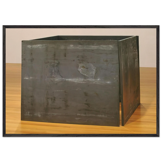 ONE TON PROP HOUSE OF CARDS 1969 - Richard Serra Framed Art Print – Black Wooden Frame - Default Title - -Framed Art Print