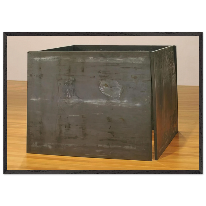 ONE TON PROP HOUSE OF CARDS 1969 - Richard Serra 70x100 cm / 28x40 inches Framed Art Print – Black Wooden Frame