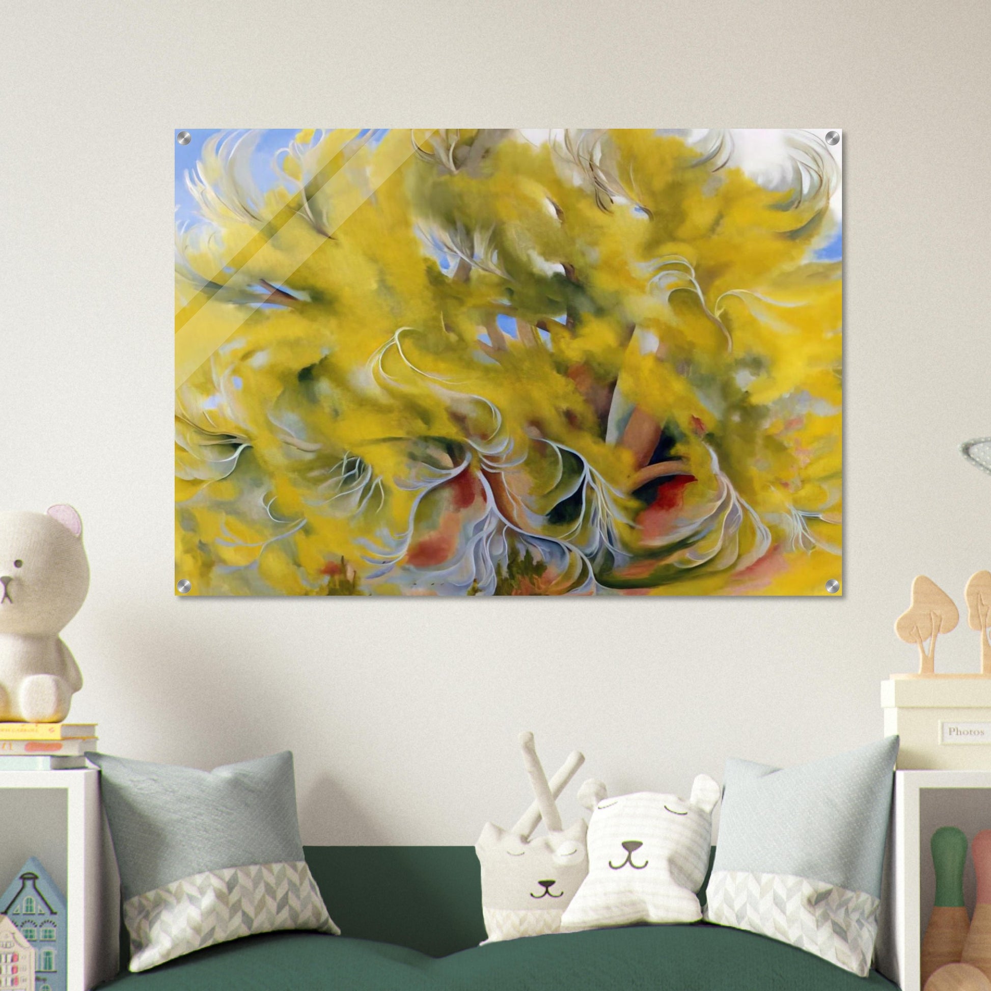 Cottonwood Tree in Spring - Georgia O'Keeffe Acrylic Print - 70x100 cm / 28x40″ inches | Georgia O'Keeffe Wall Art | Georgia O'Keeffe Prints