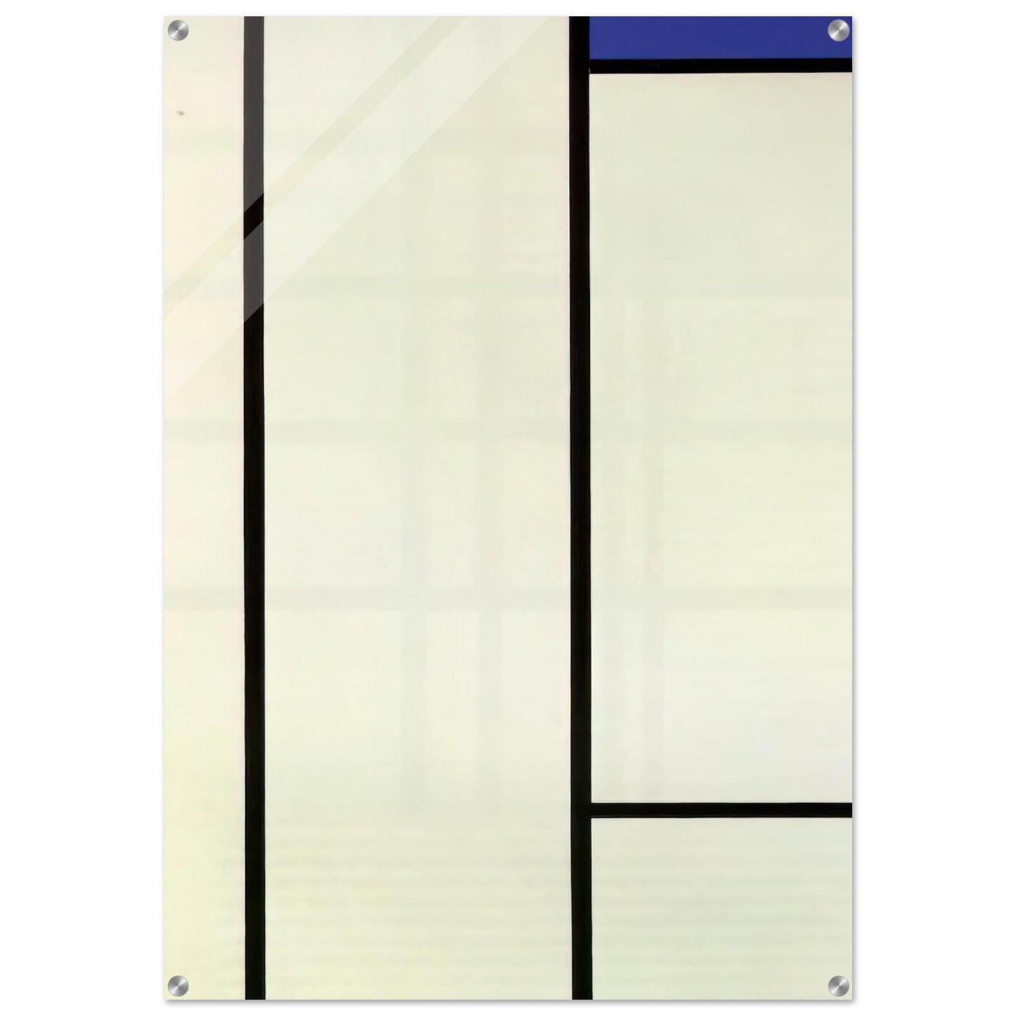 Vertical Composition with Blue and White - Piet Mondrian Acrylic Print - 70x100 cm / 28x40″ inches