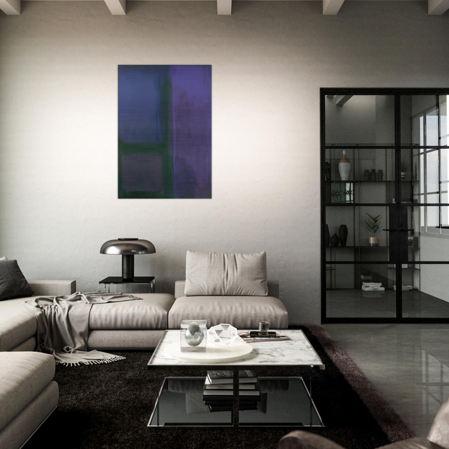 AFTERNOON 1971 - Esteban Vicente Brushed Aluminum Print - 70x100 cm / 28x40 inches | Esteban Vicente Aluminum Print | Esteban Vicente Prints