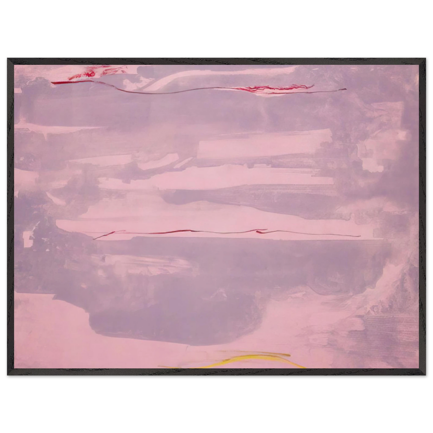 Helen Frankenthaler - Dream Walk - 1977 Wall art - 28x43  cm / XL (11x17 inches) - Premium Wooden Framed Poster With Fine Art Paper - Wood frame