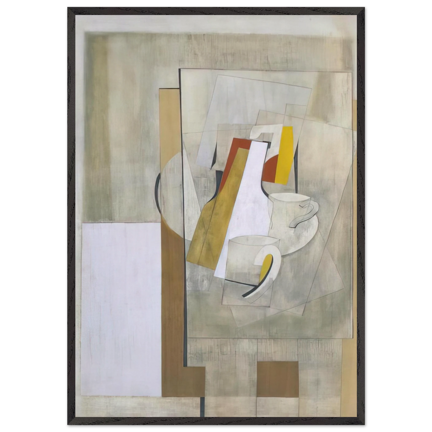 1945 still life - 1945 - Ben Nicholson Framed Art Print – Black Wooden Frame - Default Title - -Framed Art Print