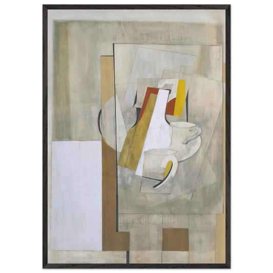 1945 still life - 1945 - Ben Nicholson Framed Art Print – Black Wooden Frame - Default Title - -Framed Art Print