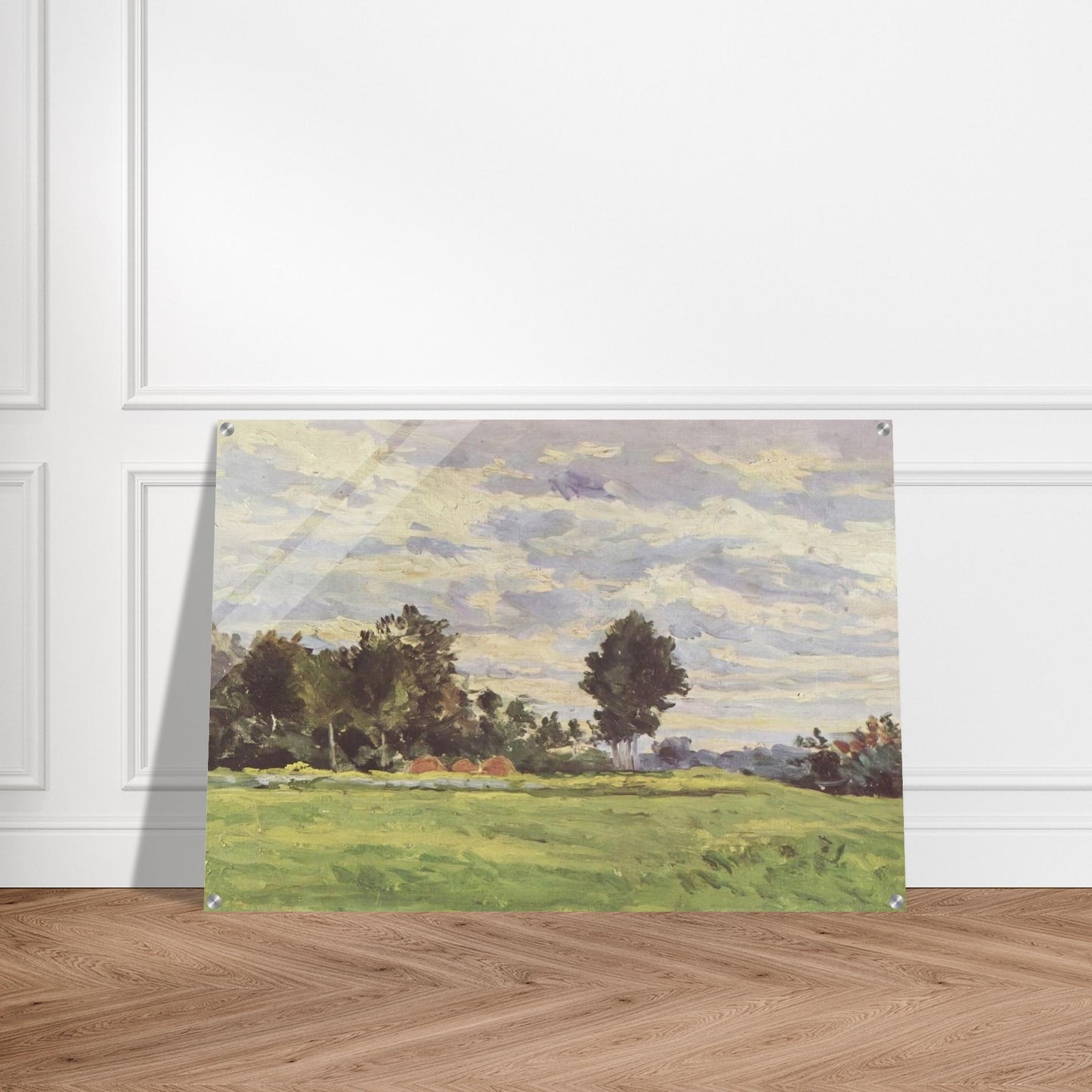 Landscape in the Ile de France - Paul Cézanne Acrylic Print - 70x100 cm / 28x40″ inches | Paul Cézanne Wall Art | Paul Cézanne Prints