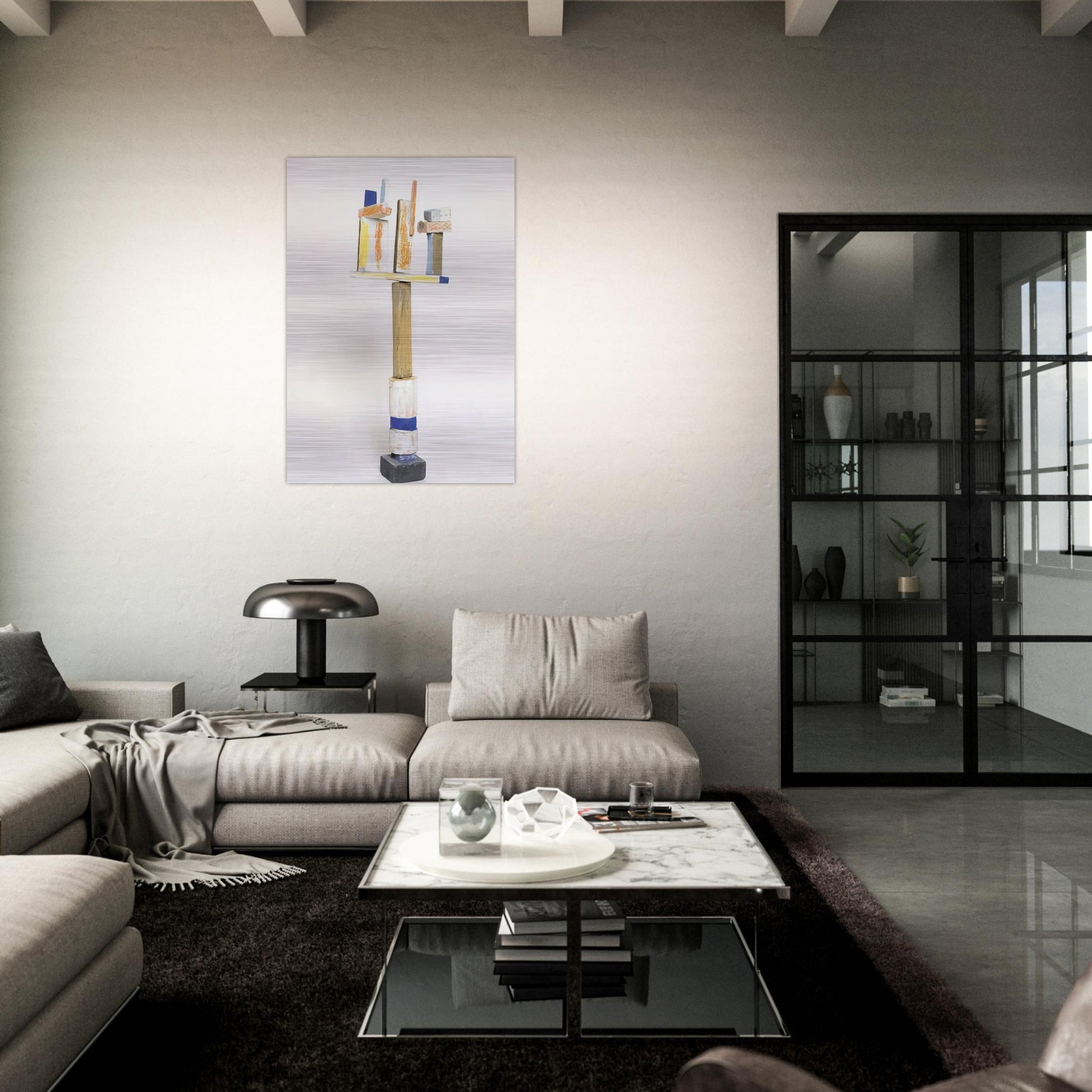 DIVERTIMENTO 1995 1 - Esteban Vicente Brushed Aluminum Print - 70x100 cm / 28x40 inches | Esteban Vicente Aluminum Print | Esteban Vicente Prints