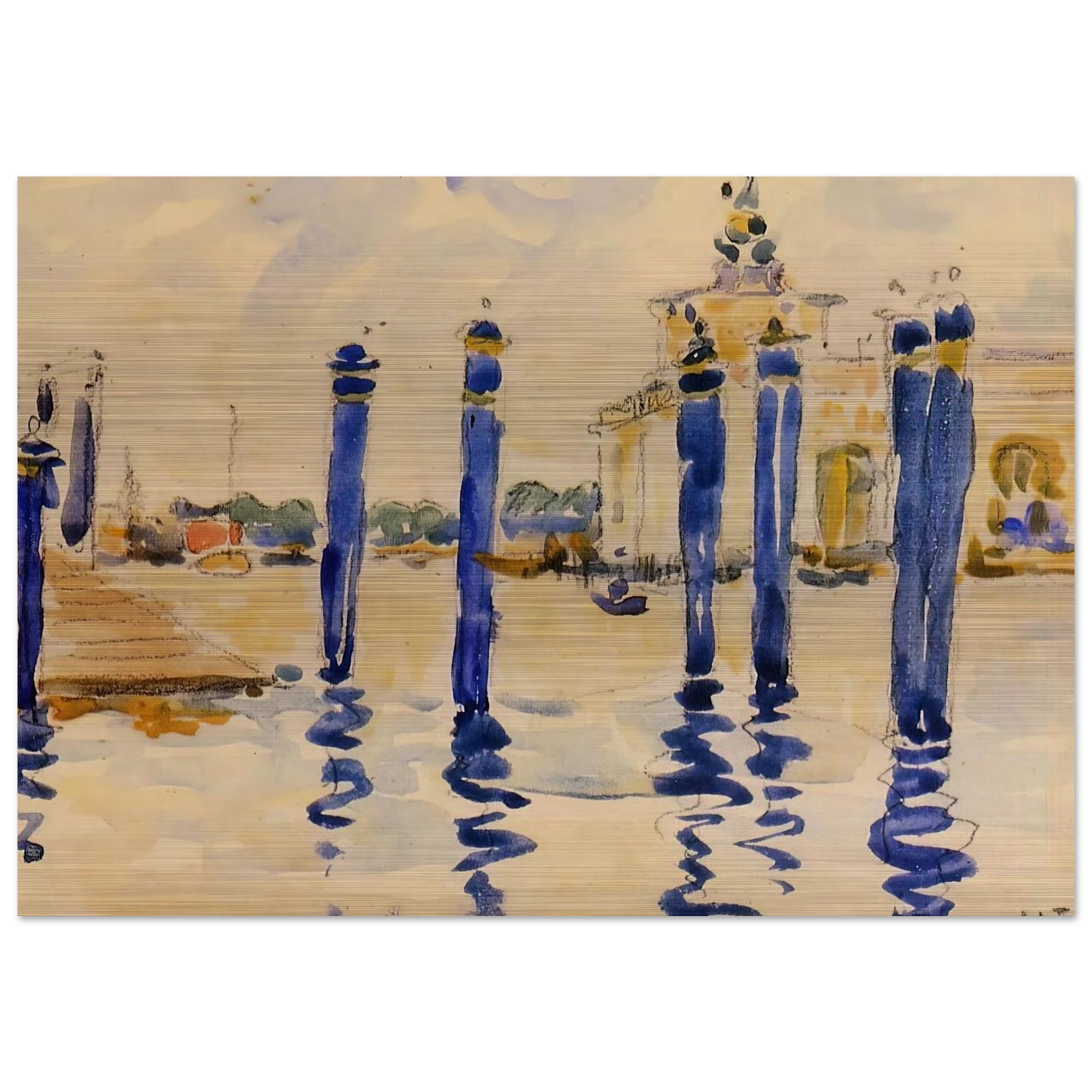 La Donana, Venice - Henri-Edmond Cross Brushed Aluminum Print - 70x100 cm / 28x40 inches | Henri-Edmond Cross Aluminum Print | Henri-Edmond Cross Prints