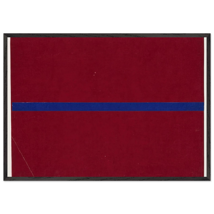Blue and Red from the series Line Form Color - Ellsworth Kelly 70x100 cm / 28x40 inches Framed Art Print – Black Wooden Frame