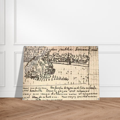 Round Clipped Shrub in the Public Garden - Vincent van Gogh Acrylic Print - 70x100 cm / 28x40″ inches