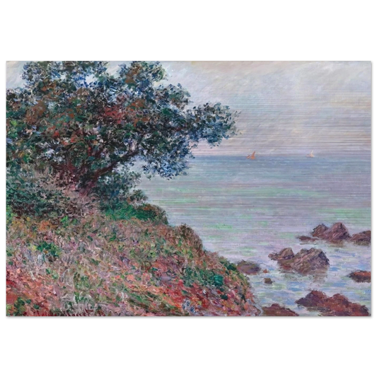Mediteranian Coast, Grey Day - claude monet Brushed Aluminum Print - 70x100 cm / 28x40 inches | claude monet Aluminum Print | claude monet Prints