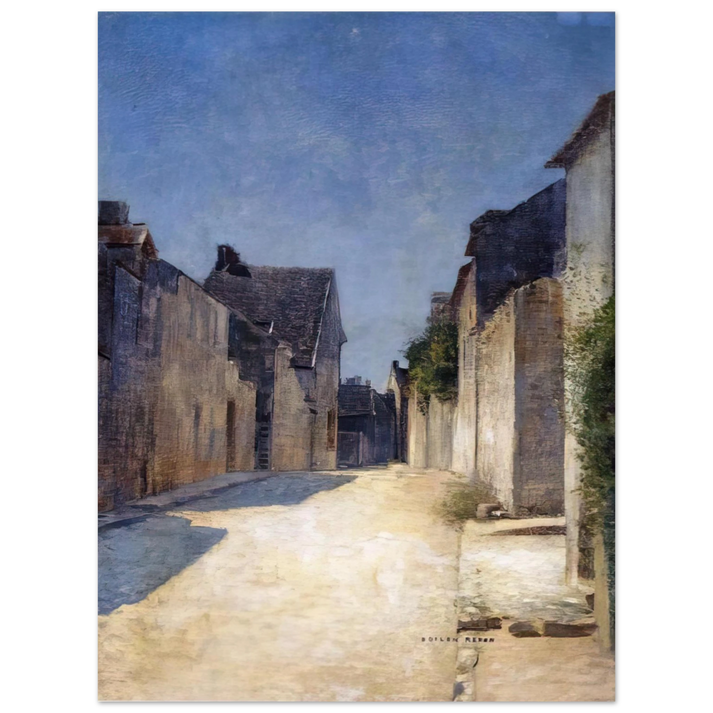 Odilon Redon - STREET IN SAMOIS 1888  75x100 cm / 30x40inches Fine Art Poster