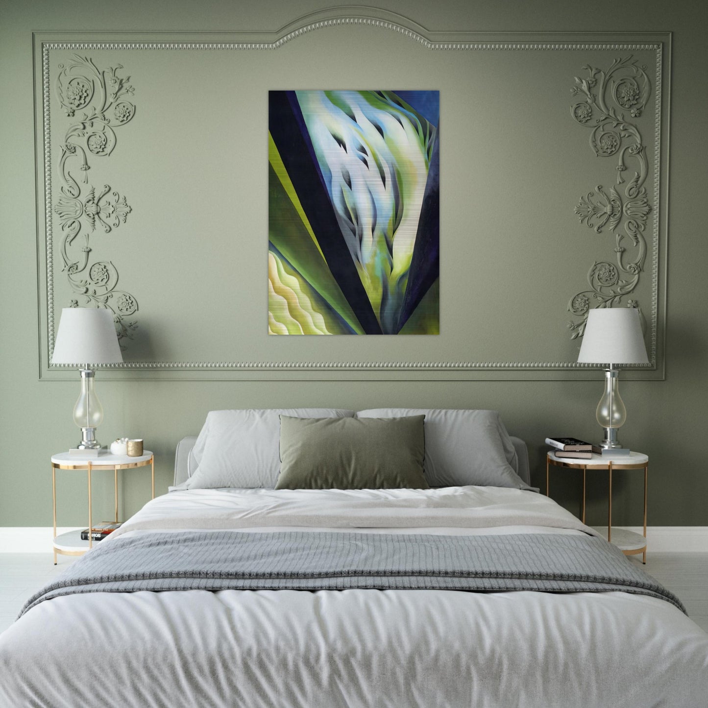 Blue and Green Music - Georgia O'Keeffe Brushed Aluminum Print - 70x100 cm / 28x40 inches | Georgia O'Keeffe Aluminum Print | Georgia O'Keeffe Prints