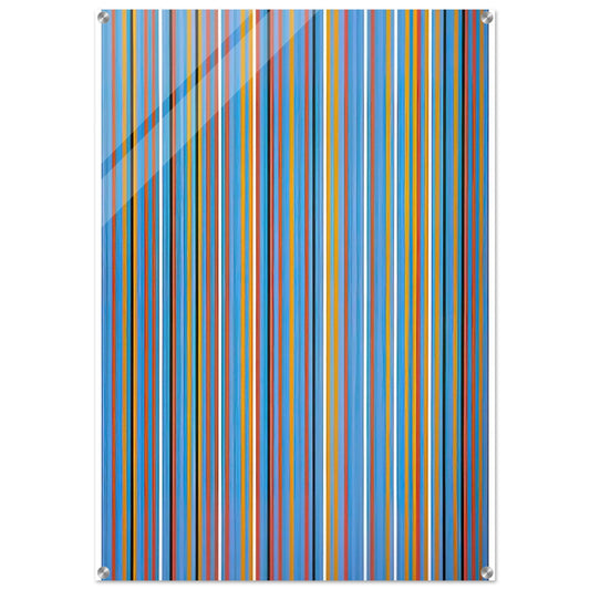 BIG BLUE 1982 - Bridget Riley Acrylic Print - 70x100 cm / 28x40″ inches | Bridget Riley Wall Art | Bridget Riley Prints