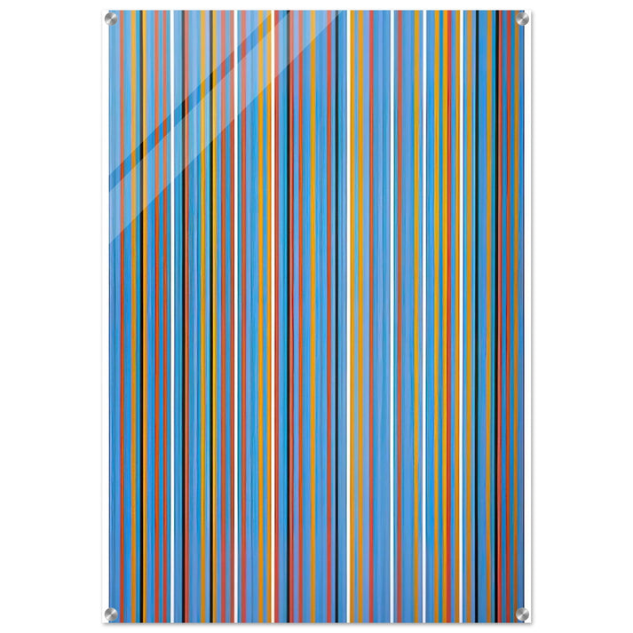 BIG BLUE 1982 - Bridget Riley Acrylic Print - 70x100 cm / 28x40″ inches | Bridget Riley Wall Art | Bridget Riley Prints
