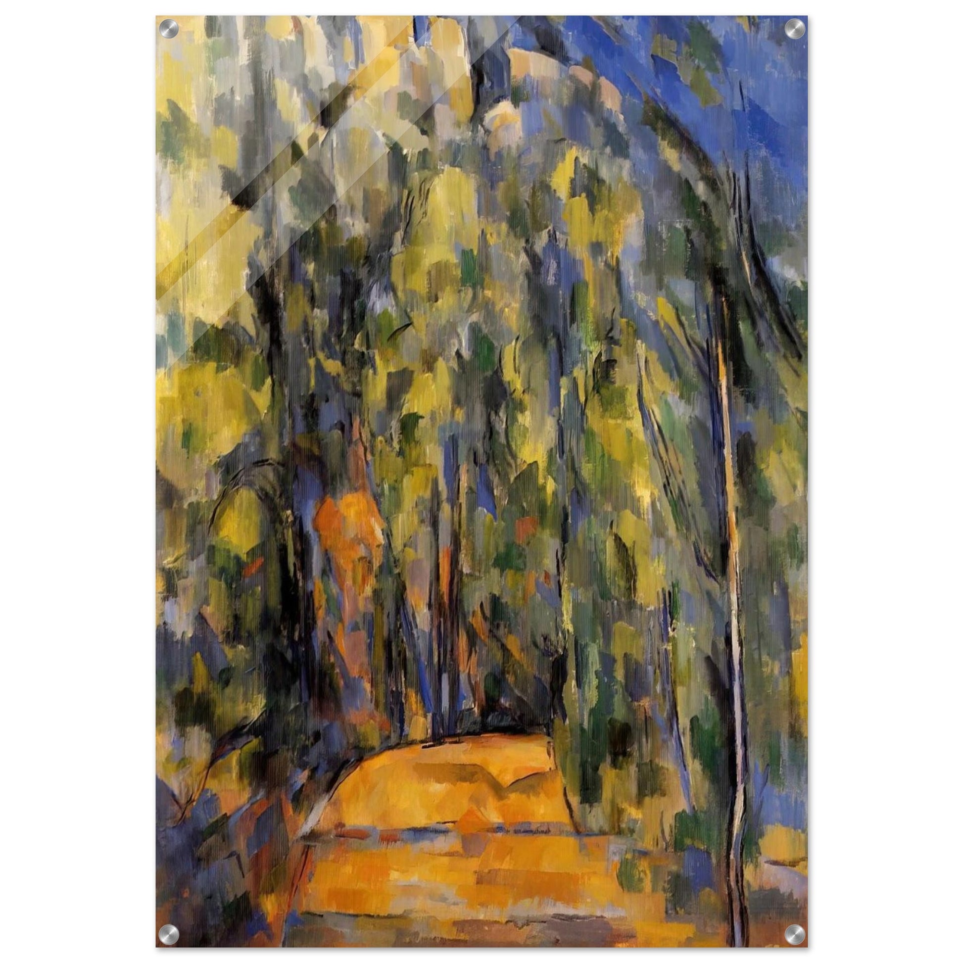 Bend in Forest Road - Paul Cézanne Acrylic Print - 70x100 cm / 28x40″ inches