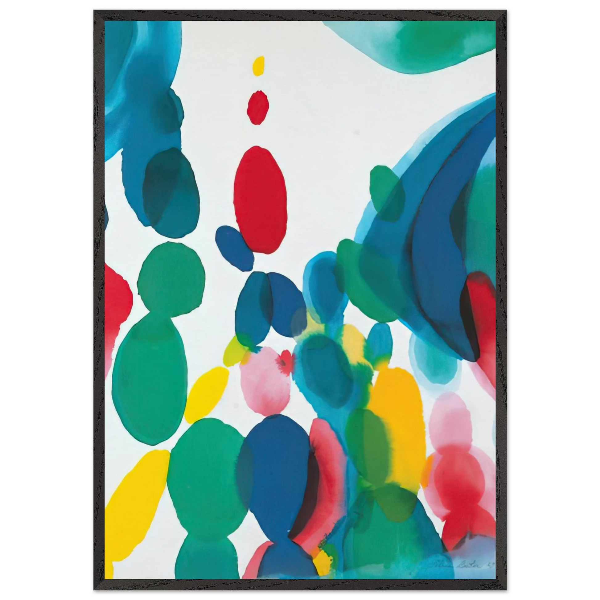 Abstract Composition N1 - Alice Baber Framed Art Print – Black Wooden Frame - Default Title - -Framed Art Print