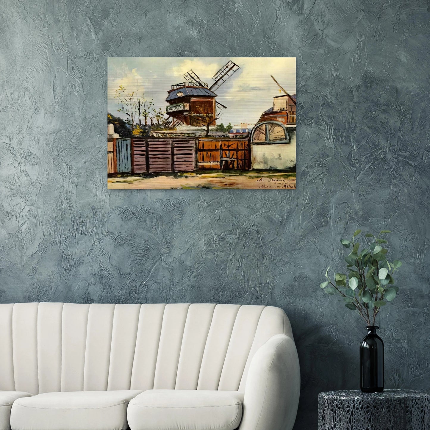 MOULIN DE LA GALETTE 6 - Maurice Utrillo Brushed Aluminum Print - 70x100 cm / 28x40 inches | Maurice Utrillo Aluminum Print | Maurice Utrillo Prints