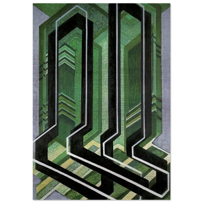 Diagonal Planes - Frantisek Kupka Brushed Aluminum Print - 70x100 cm / 28x40 inches | Frantisek Kupka Aluminum Print | Frantisek Kupka Prints