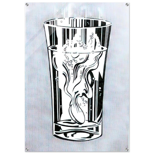 ALKA SELTZER 1966 - Roy Lichtenstein Acrylic Print - 70x100 cm / 28x40″ inches | Roy Lichtenstein Wall Art | Roy Lichtenstein Prints