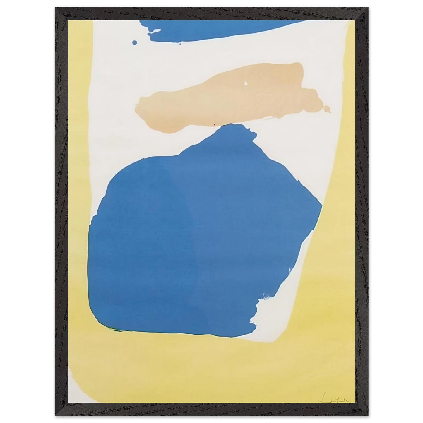 Helen Frankenthaler - Frankenthaler Preview - 1965 Wall art - 13x18 cm / 5x7 Inches - Premium Wooden Framed Poster With Fine Art Paper - Black frame
