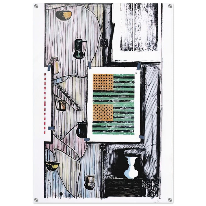 VENTRILOQUIST ULAE 235 - Jasper Johns Acrylic Print - 70x100 cm / 28x40″ inches