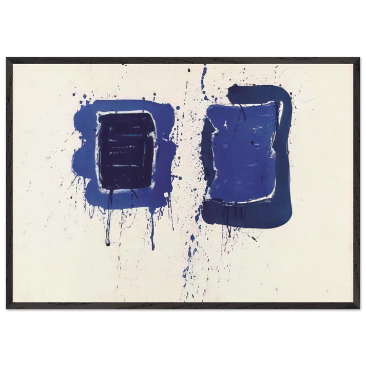 Deux Magots - Sam Francis 70x100 cm / 28x40 inches Framed Art Print – Black Wooden Frame