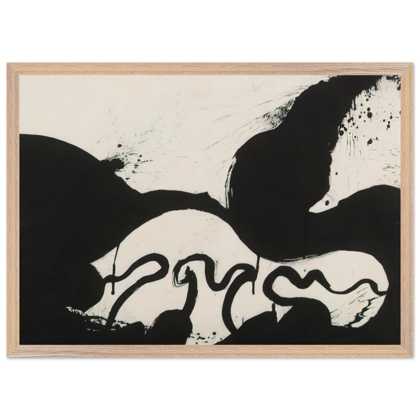 Helen Frankenthaler - Untitled - 1973 Wall art - A2 (42 x 59.4  cm) - Premium Wooden Framed Poster With Fine Art Paper - Wood frame