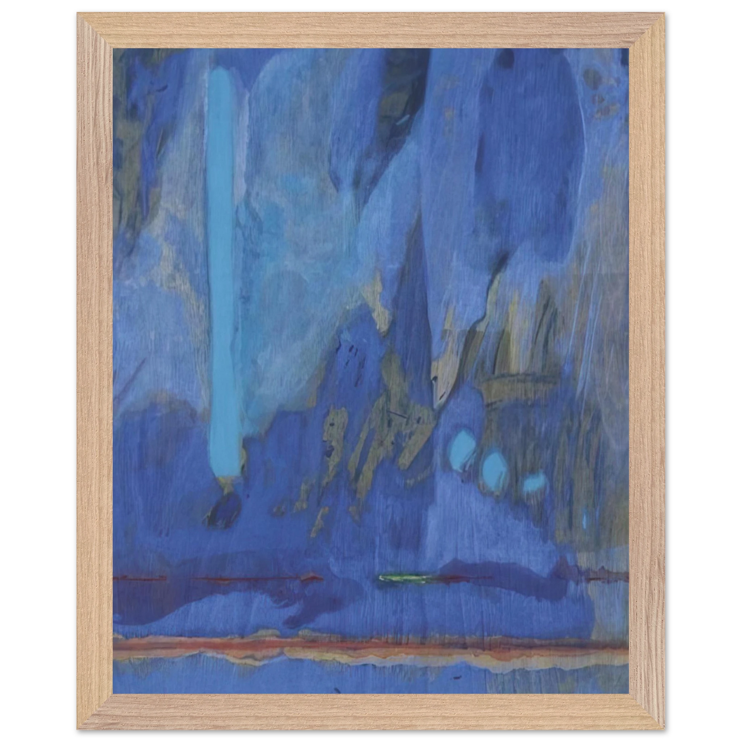 Helen Frankenthaler - Tales of Genji III - 1998 Wall art - A2 (42 x 59.4  cm) - Premium Wooden Framed Poster With Fine Art Paper - Black frame