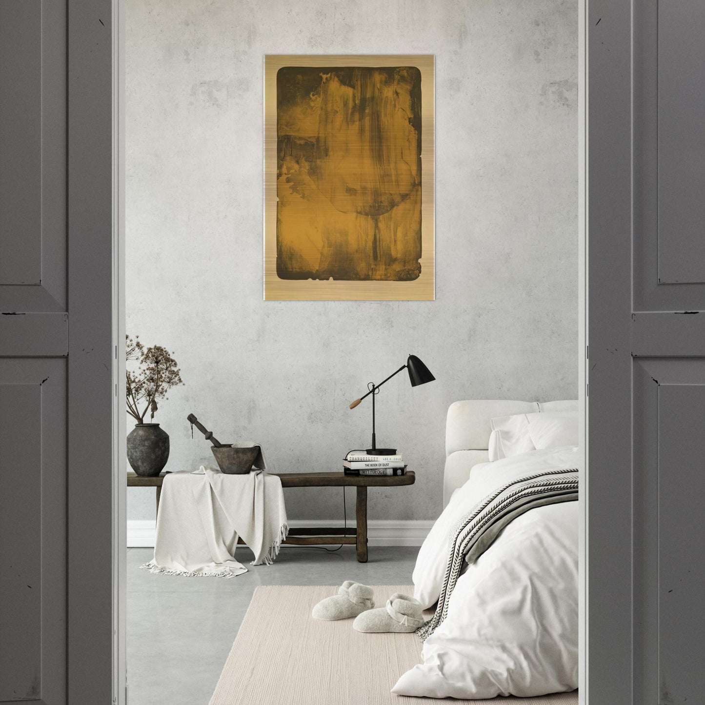 Bronze Smoke - 1978 - Helen Frankenthaler Brushed Aluminum Print - 70x100 cm / 28x40 inches | Helen Frankenthaler Aluminum Print | Helen Frankenthaler Prints