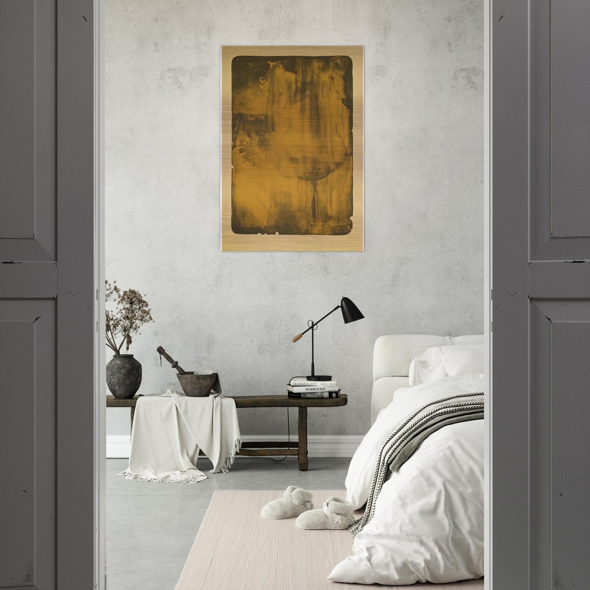 Bronze Smoke - 1978 - Helen Frankenthaler Brushed Aluminum Print - 70x100 cm / 28x40 inches | Helen Frankenthaler Aluminum Print | Helen Frankenthaler Prints