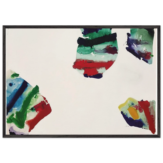 Los Angeles - Sam Francis 70x100 cm / 28x40 inches Framed Art Print – Black Wooden Frame