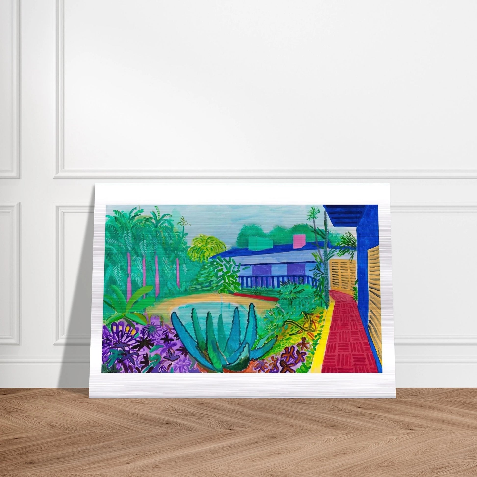 David Hockney - David Hockney Brushed Aluminum Print - 70x100 cm / 28x40 inches | David Hockney Aluminum Print | David Hockney Prints