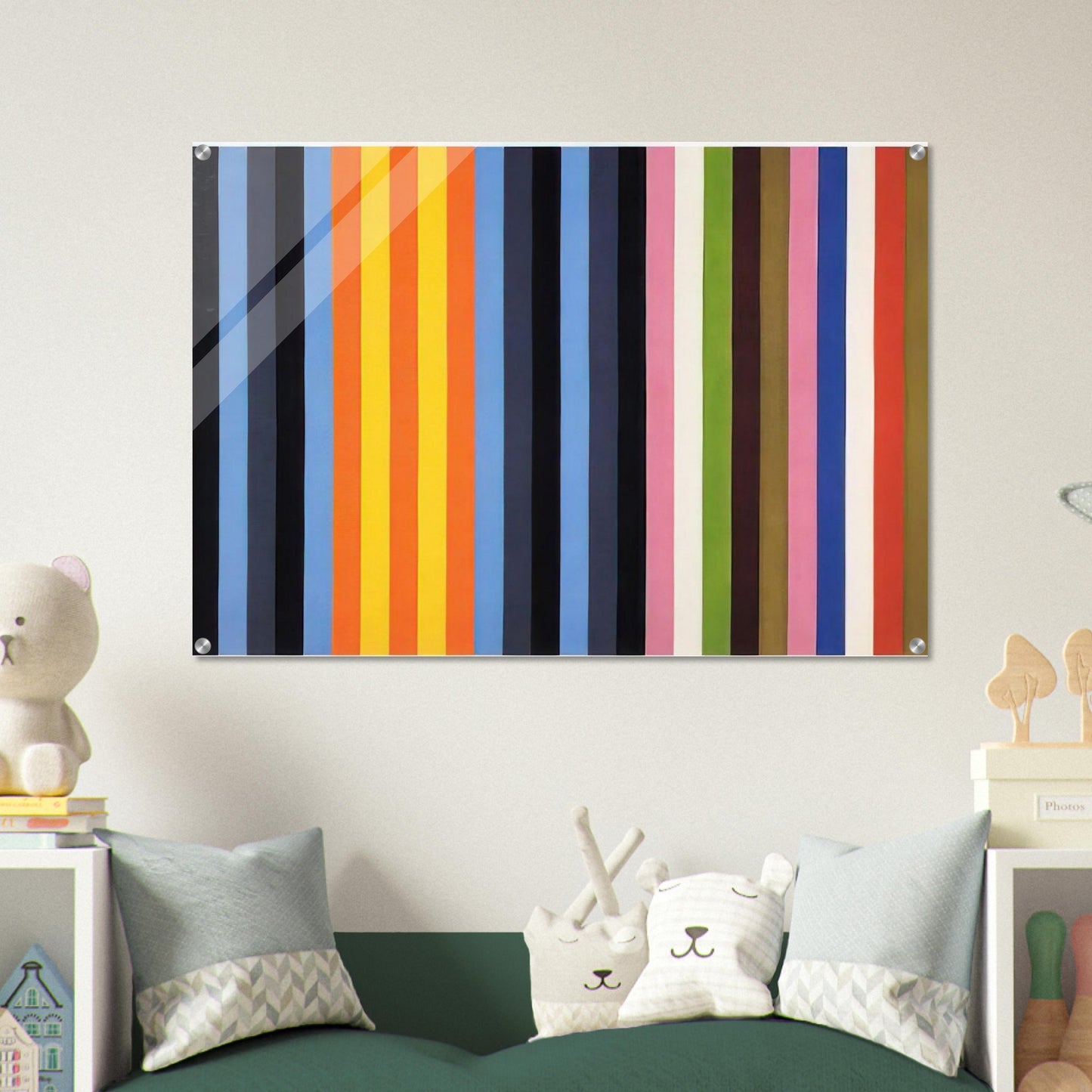 Flower Machine - 1964 - Gene Davis Acrylic Print - 70x100 cm / 28x40″ inches | Gene Davis Wall Art | Gene Davis Prints