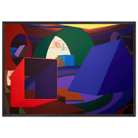 Orion II - Al Held Framed Art Print – Black Wooden Frame - Default Title - -Framed Art Print