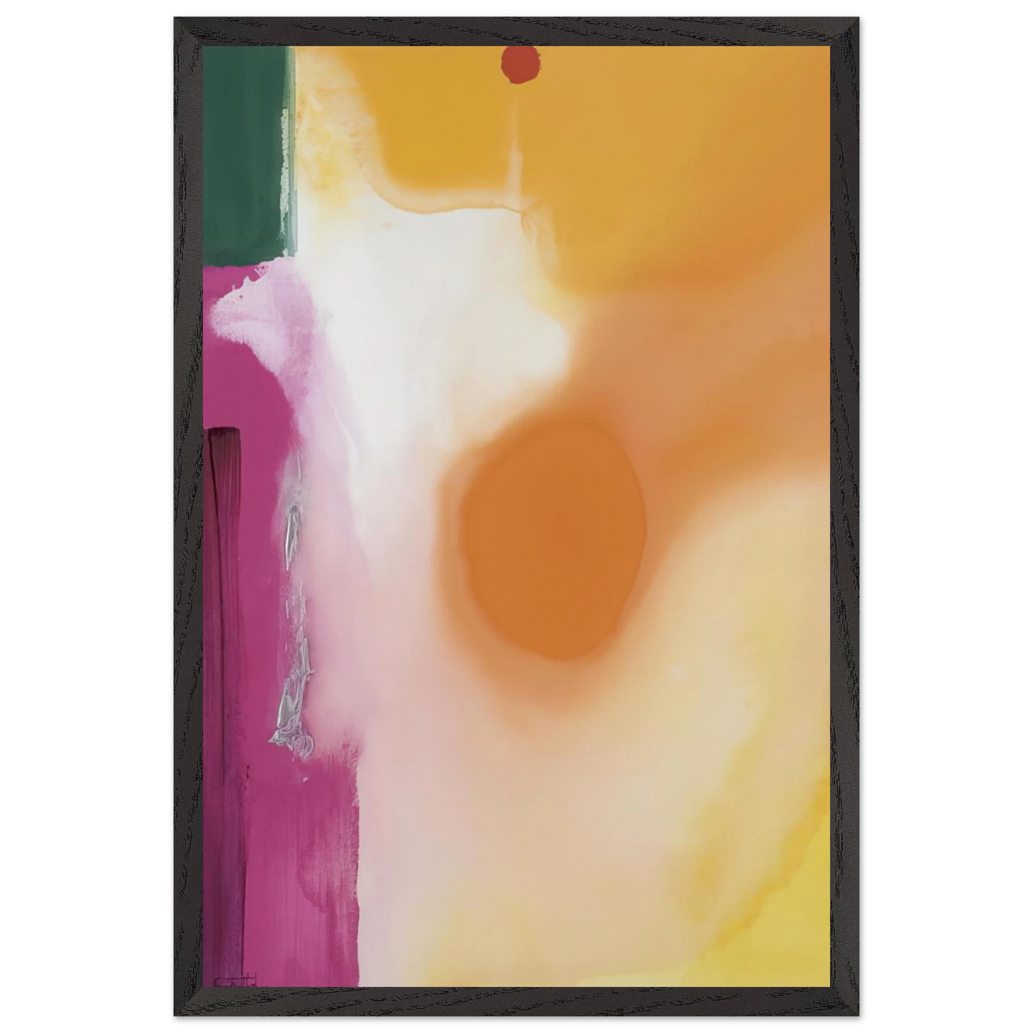 Helen Frankenthaler - Bullseye - 1989 Wall art - A1 (59.4 x 84.1  cm) - Premium Wooden Framed Poster With Fine Art Paper - White frame