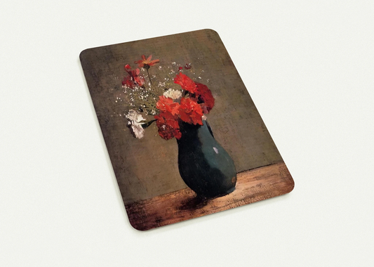 CARNATIONS AND BABY S BREATH IN A GREEN PITCHER By Odilon Redon Pack of 10 Post Cards | Odilon Redon Post Cards | A6 (10.5 x 14.8 cm) - 4.1 x 5.8 inches