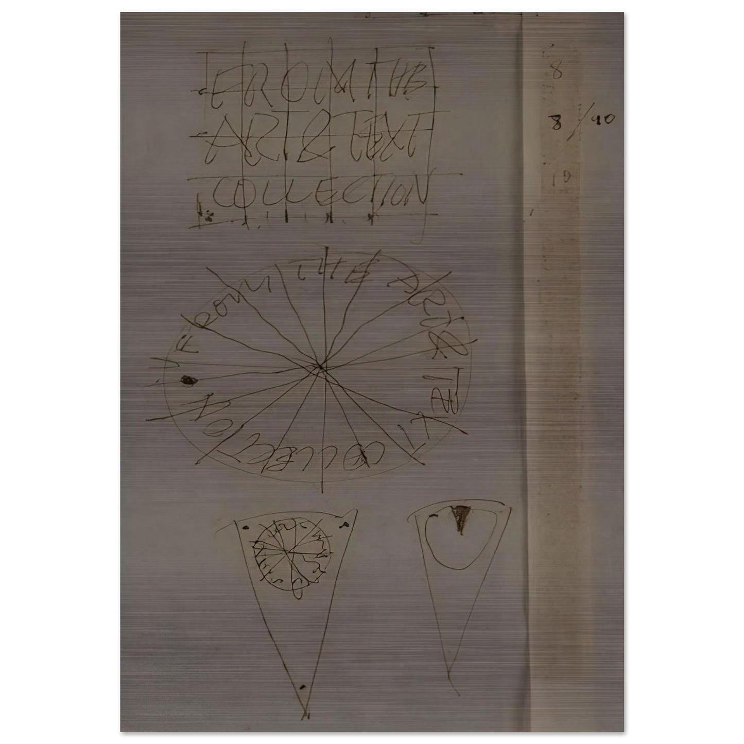 A Piece of the Pie - Conceptual Art - Billy Apple Brushed Aluminum Print - 70x100 cm / 28x40 inches | Billy Apple Aluminum Print | Billy Apple Prints