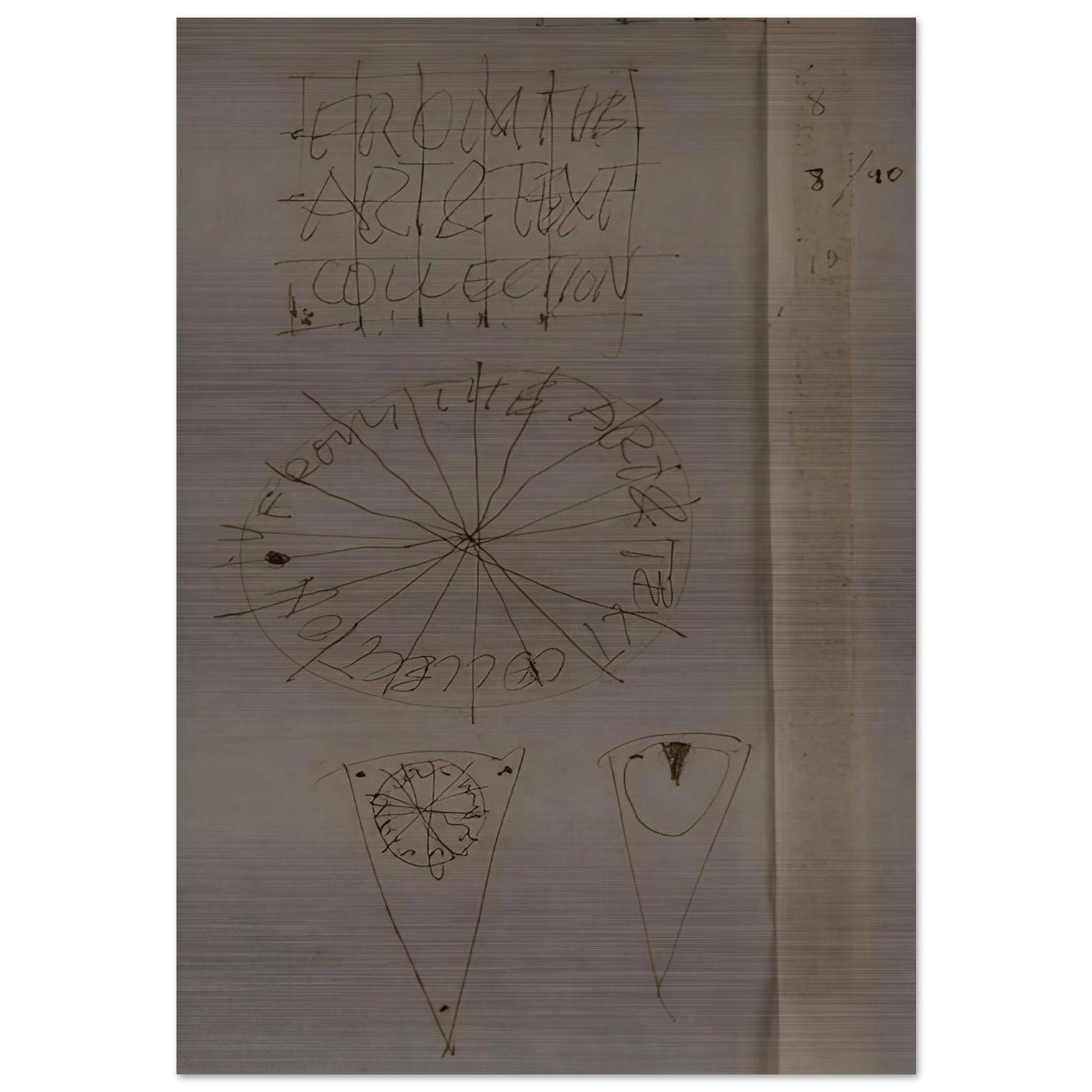 A Piece of the Pie - Conceptual Art - Billy Apple Brushed Aluminum Print - 70x100 cm / 28x40 inches | Billy Apple Aluminum Print | Billy Apple Prints