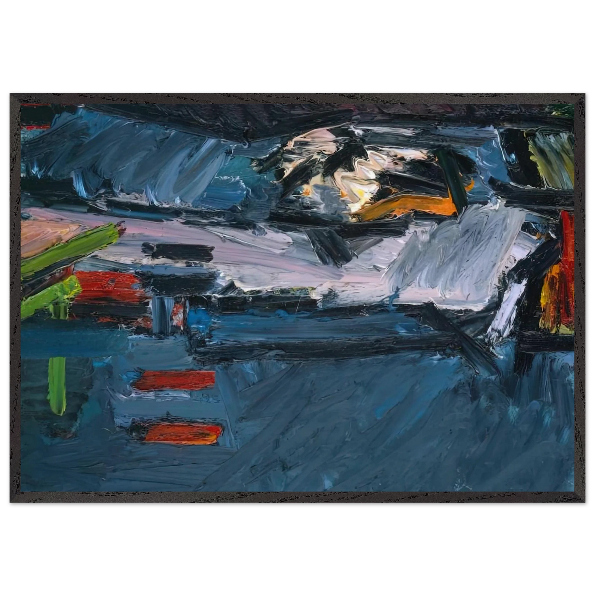 FIGURE ON A BED 1970 - Frank Auerbach Framed Art Print – Black Wooden Frame - Default Title - -Framed Art Print