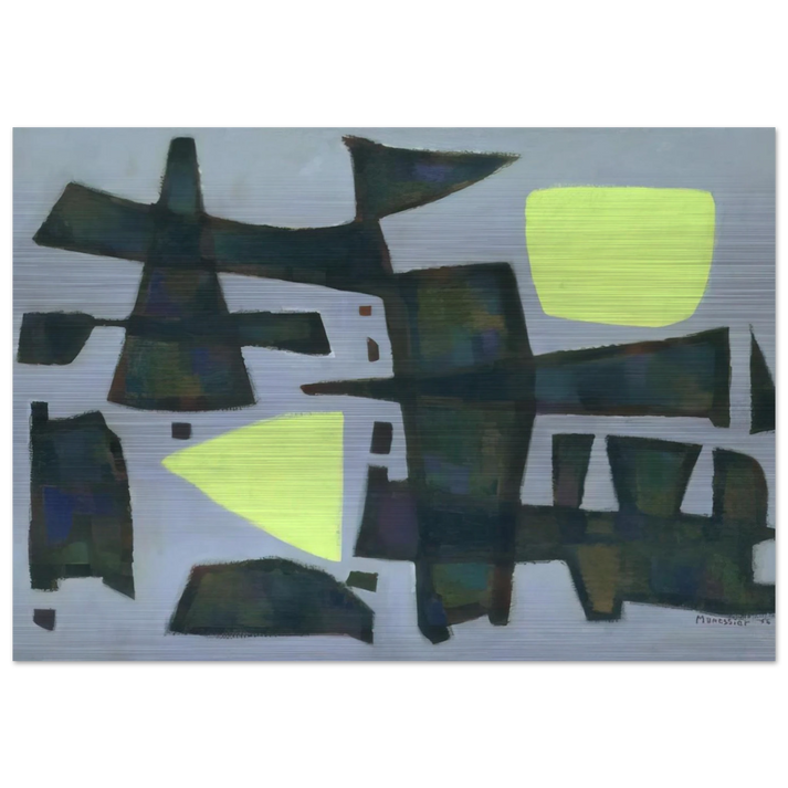 -12° - 1956 - Alfred Manessier Brushed Aluminum Print - 70x100 cm / 28x40 inches | Alfred Manessier Aluminum Print | Alfred Manessier Prints