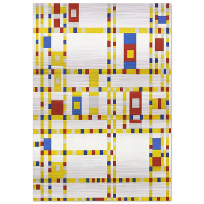 Broadway Boogie Woogie - Piet Mondrian Brushed Aluminum Print - 70x100 cm / 28x40 inches | Piet Mondrian Aluminum Print | Piet Mondrian Prints