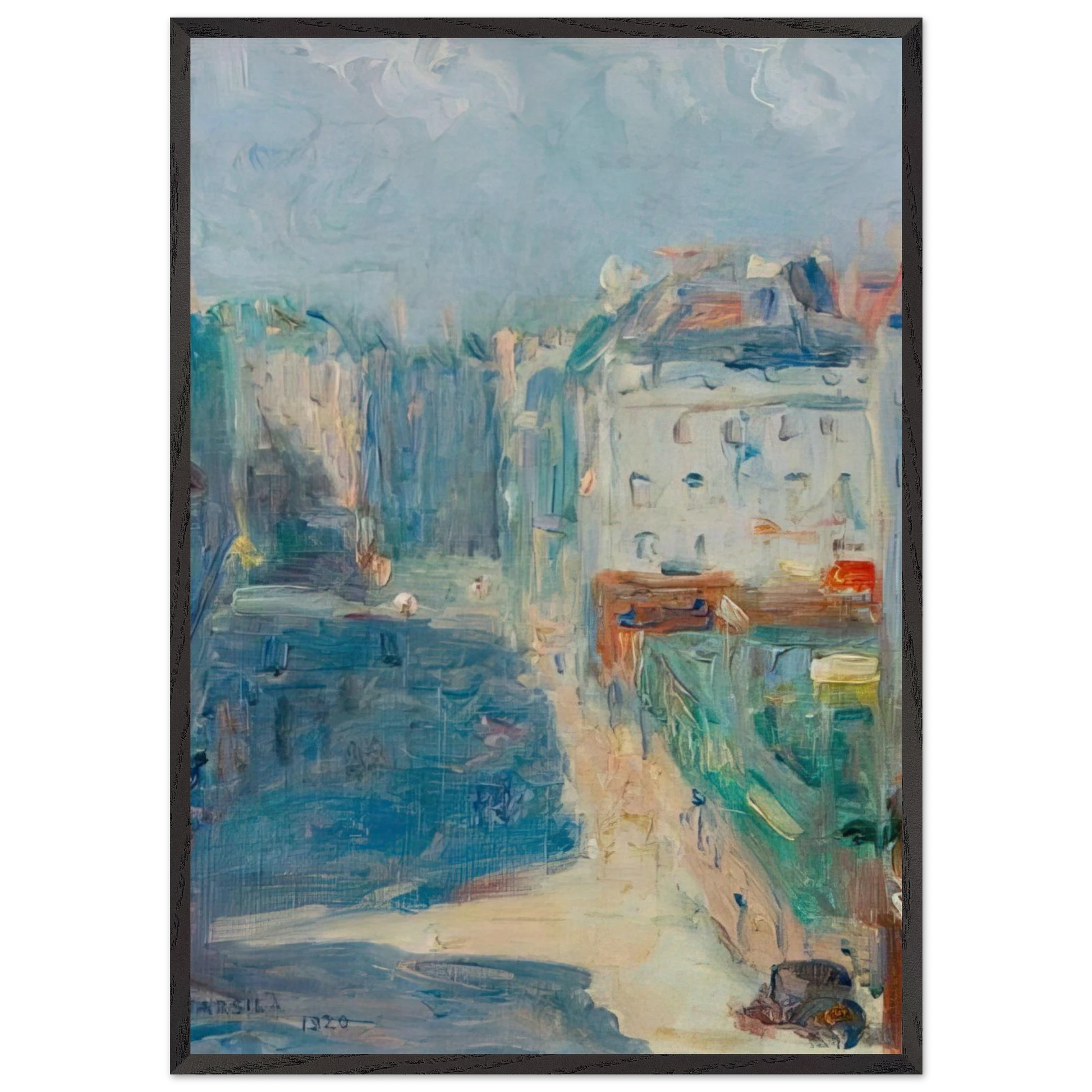 View of the Paris Hotel - Tarsila do Amaral Framed Art Print – Black Wooden Frame - Default Title - -Framed Art Print